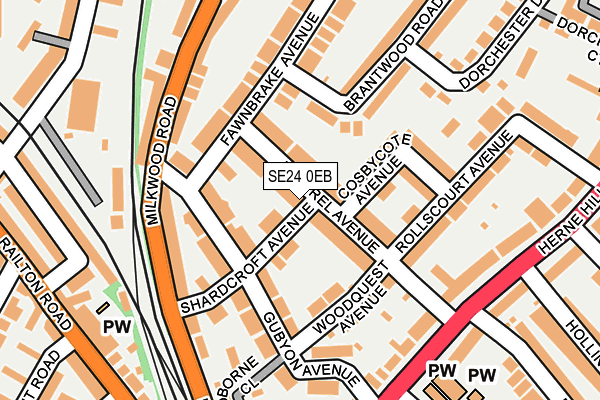 SE24 0EB map - OS OpenMap – Local (Ordnance Survey)