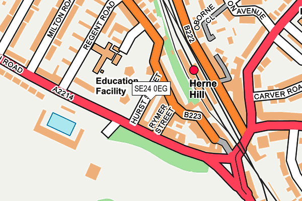 SE24 0EG map - OS OpenMap – Local (Ordnance Survey)
