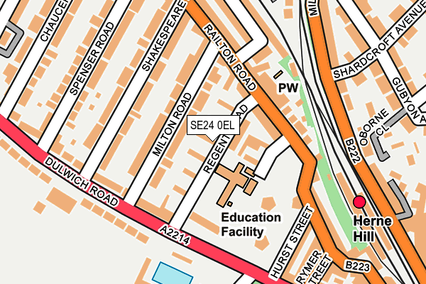 SE24 0EL map - OS OpenMap – Local (Ordnance Survey)