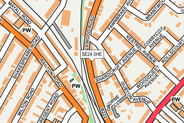 SE24 0HE map - OS OpenMap – Local (Ordnance Survey)