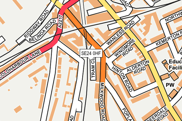 SE24 0HF map - OS OpenMap – Local (Ordnance Survey)