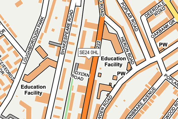 SE24 0HL map - OS OpenMap – Local (Ordnance Survey)