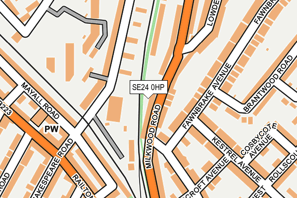 SE24 0HP map - OS OpenMap – Local (Ordnance Survey)