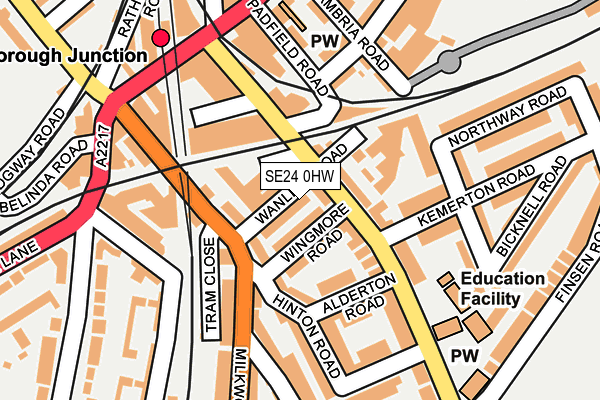 SE24 0HW map - OS OpenMap – Local (Ordnance Survey)