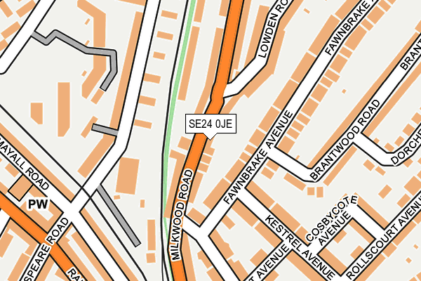 SE24 0JE map - OS OpenMap – Local (Ordnance Survey)
