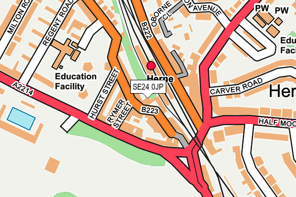 SE24 0JP map - OS OpenMap – Local (Ordnance Survey)