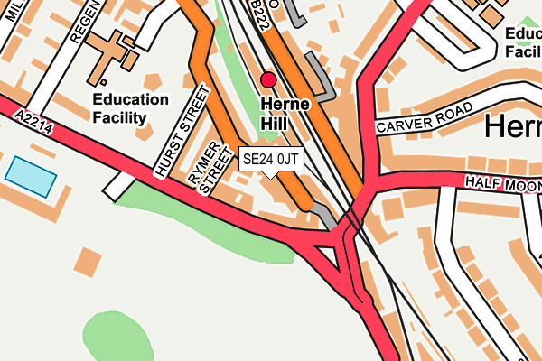 SE24 0JT map - OS OpenMap – Local (Ordnance Survey)