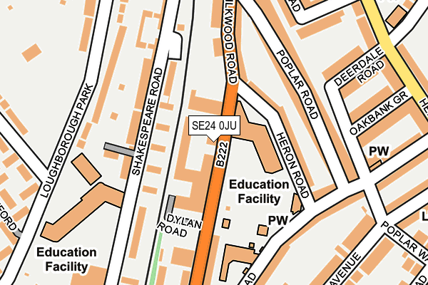 SE24 0JU map - OS OpenMap – Local (Ordnance Survey)