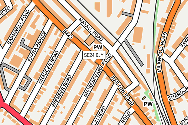 SE24 0JY map - OS OpenMap – Local (Ordnance Survey)