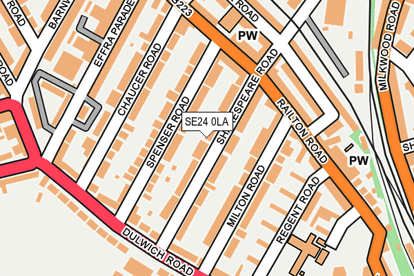 SE24 0LA map - OS OpenMap – Local (Ordnance Survey)
