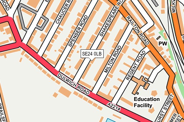 SE24 0LB map - OS OpenMap – Local (Ordnance Survey)