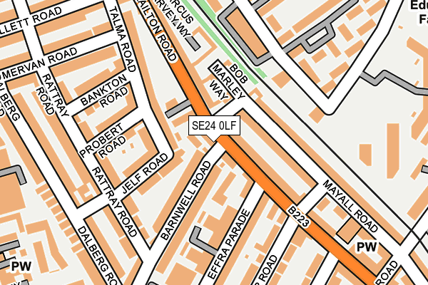 SE24 0LF map - OS OpenMap – Local (Ordnance Survey)