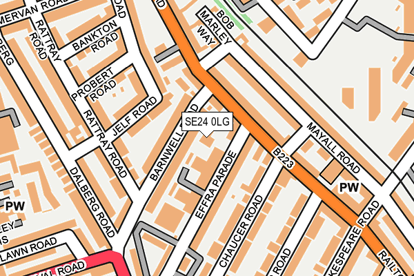 SE24 0LG map - OS OpenMap – Local (Ordnance Survey)