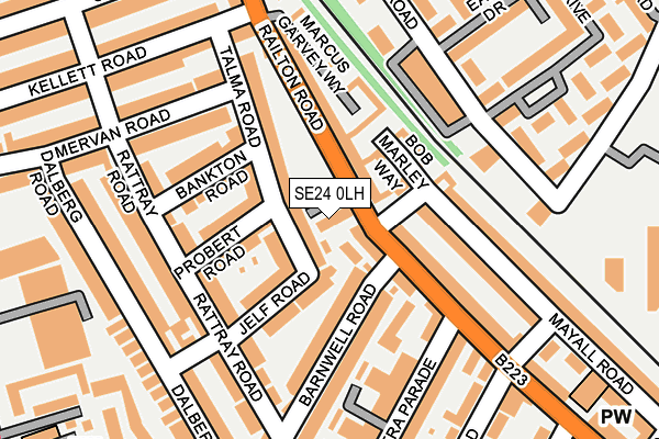 SE24 0LH map - OS OpenMap – Local (Ordnance Survey)
