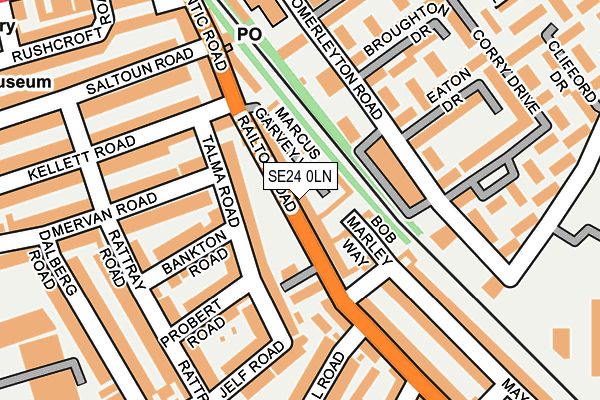 SE24 0LN map - OS OpenMap – Local (Ordnance Survey)