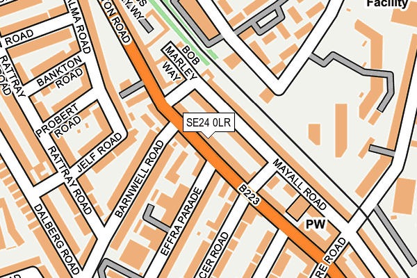 SE24 0LR map - OS OpenMap – Local (Ordnance Survey)