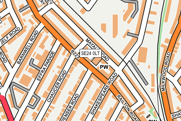 SE24 0LT map - OS OpenMap – Local (Ordnance Survey)