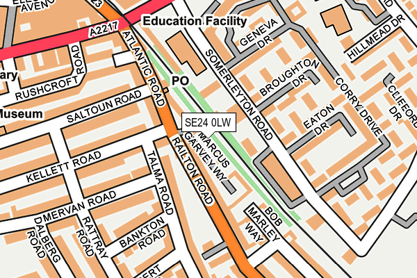 SE24 0LW map - OS OpenMap – Local (Ordnance Survey)