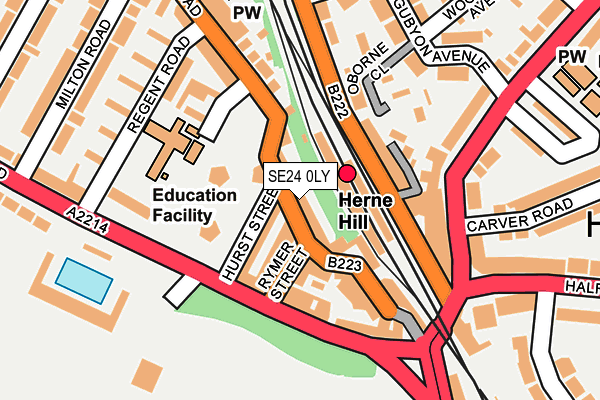 SE24 0LY map - OS OpenMap – Local (Ordnance Survey)