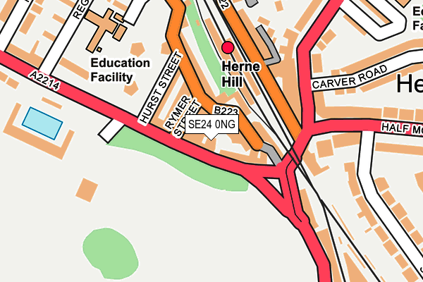 SE24 0NG map - OS OpenMap – Local (Ordnance Survey)