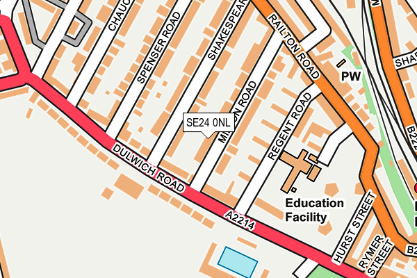 SE24 0NL map - OS OpenMap – Local (Ordnance Survey)