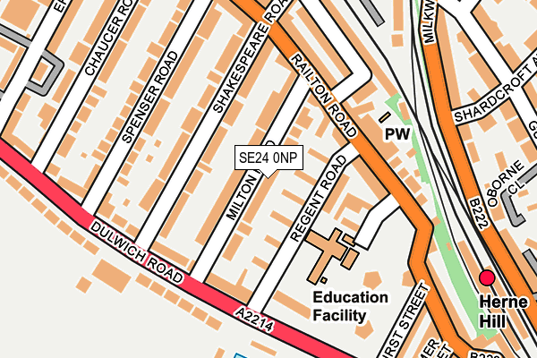SE24 0NP map - OS OpenMap – Local (Ordnance Survey)
