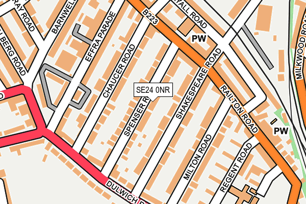SE24 0NR map - OS OpenMap – Local (Ordnance Survey)