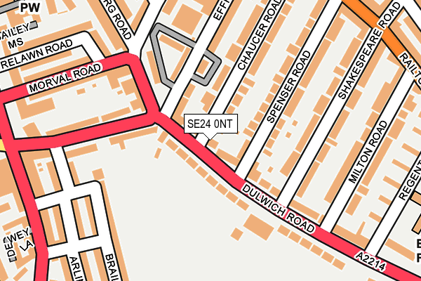 SE24 0NT map - OS OpenMap – Local (Ordnance Survey)