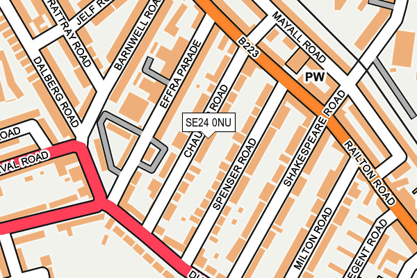 SE24 0NU map - OS OpenMap – Local (Ordnance Survey)