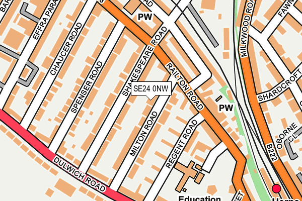 SE24 0NW map - OS OpenMap – Local (Ordnance Survey)