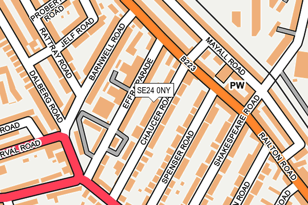 SE24 0NY map - OS OpenMap – Local (Ordnance Survey)