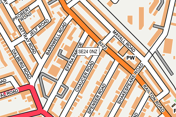 SE24 0NZ map - OS OpenMap – Local (Ordnance Survey)