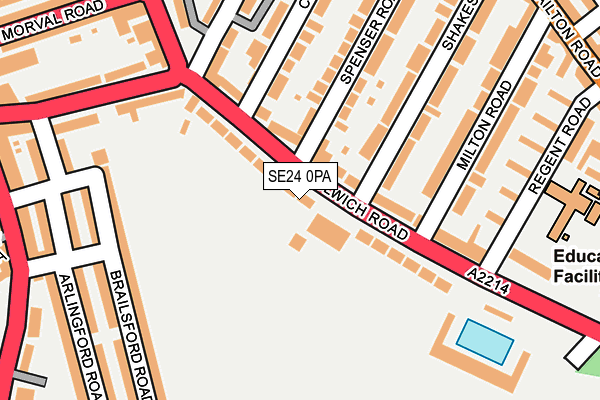 SE24 0PA map - OS OpenMap – Local (Ordnance Survey)