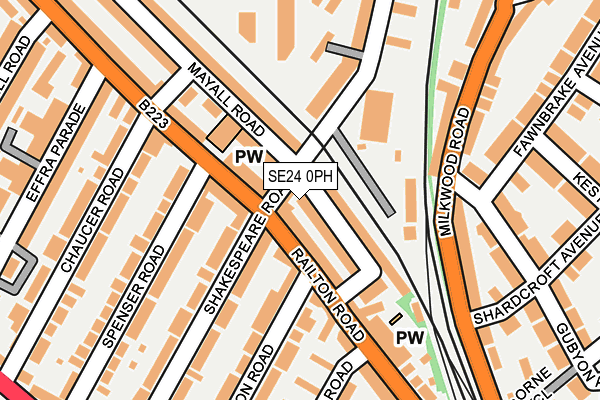 SE24 0PH map - OS OpenMap – Local (Ordnance Survey)