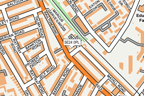 SE24 0PL map - OS OpenMap – Local (Ordnance Survey)