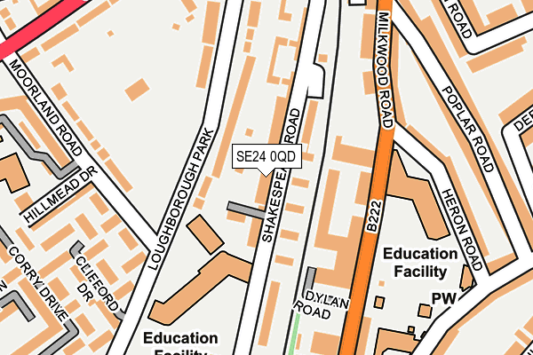 SE24 0QD map - OS OpenMap – Local (Ordnance Survey)