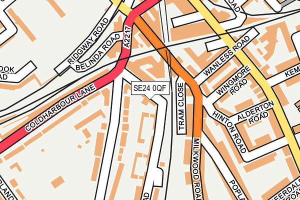 SE24 0QF map - OS OpenMap – Local (Ordnance Survey)