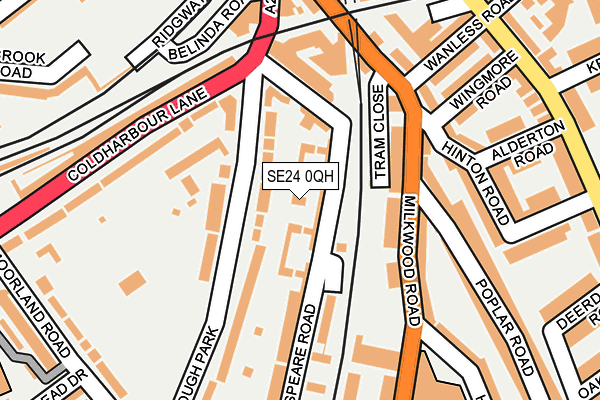 SE24 0QH map - OS OpenMap – Local (Ordnance Survey)