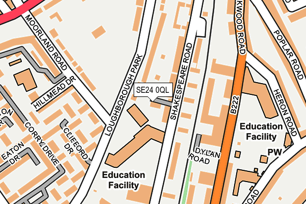 SE24 0QL map - OS OpenMap – Local (Ordnance Survey)