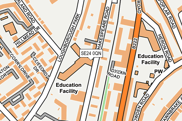 SE24 0QN map - OS OpenMap – Local (Ordnance Survey)