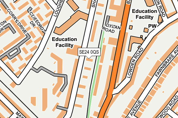 SE24 0QS map - OS OpenMap – Local (Ordnance Survey)