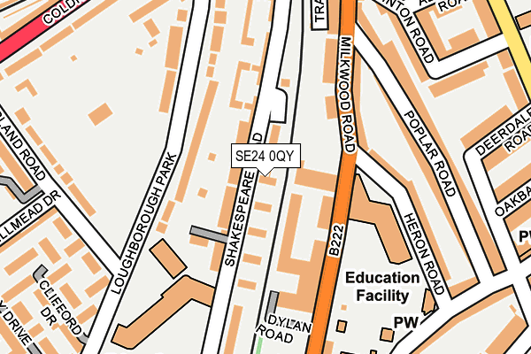 SE24 0QY map - OS OpenMap – Local (Ordnance Survey)