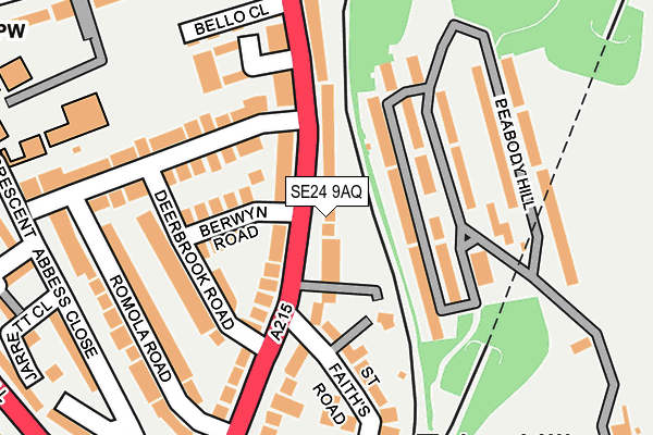 SE24 9AQ map - OS OpenMap – Local (Ordnance Survey)