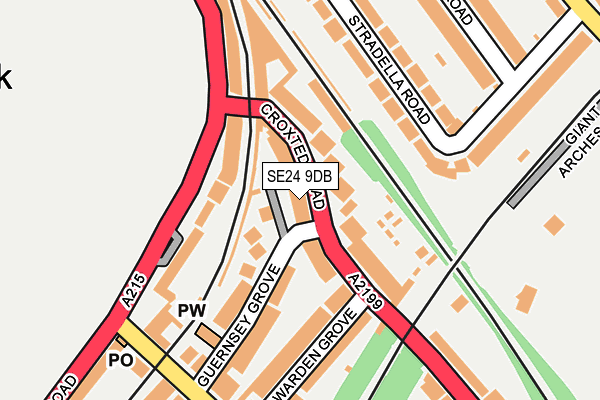 SE24 9DB map - OS OpenMap – Local (Ordnance Survey)