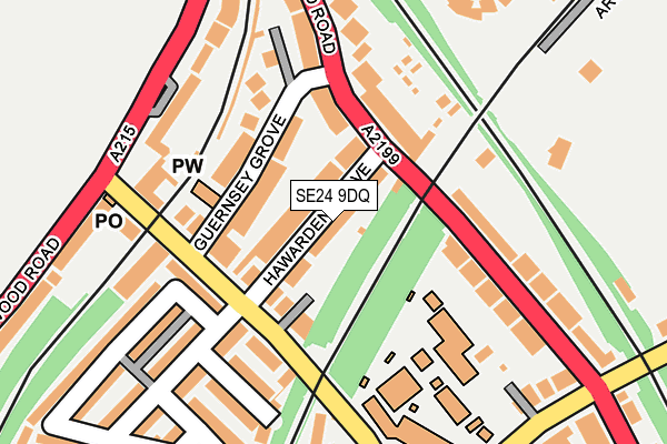 SE24 9DQ map - OS OpenMap – Local (Ordnance Survey)
