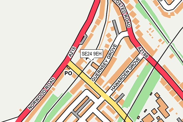 SE24 9EH map - OS OpenMap – Local (Ordnance Survey)