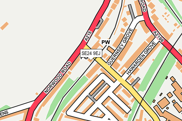 SE24 9EJ map - OS OpenMap – Local (Ordnance Survey)