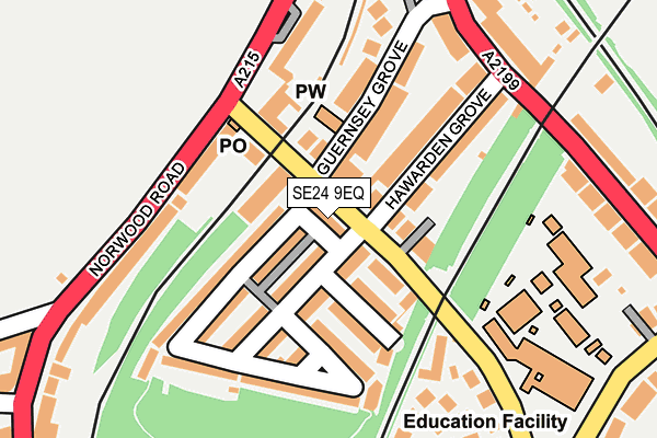 SE24 9EQ map - OS OpenMap – Local (Ordnance Survey)