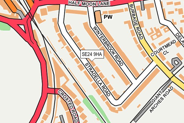 SE24 9HA map - OS OpenMap – Local (Ordnance Survey)