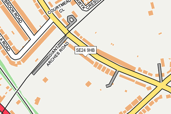 SE24 9HB map - OS OpenMap – Local (Ordnance Survey)